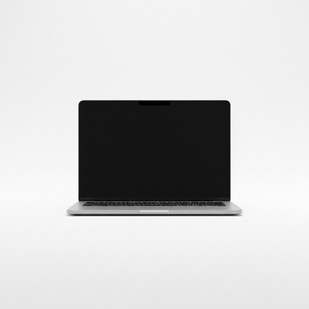 Minimal product image for e-commerce.
Single product centered.
Clean white background.
Soft studio lighting.
Very clean and modern look.
No text, no logo, no people.
Ultra realistic.
1:1 ratio.
Modern business laptop Front view